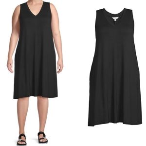 Terra & Sky Sleeveless Tunic Flared Plus Dress